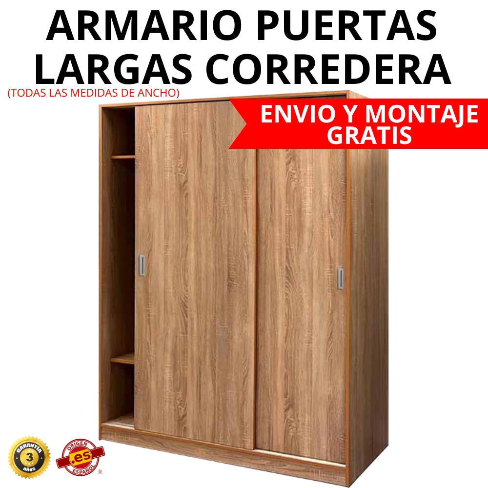 ARMARIO CORREDERO PUERTAS LARGAS (todas las medidas)
