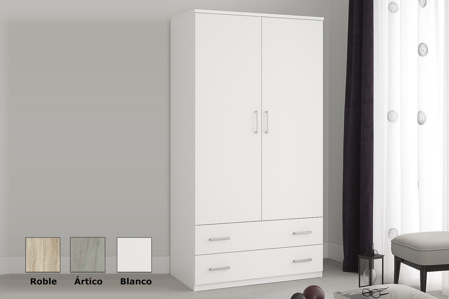 Armario Box 2 puertas con cajones