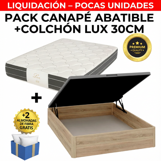 PACK CANAPÉ Y COLCHÓN LUX 30CM