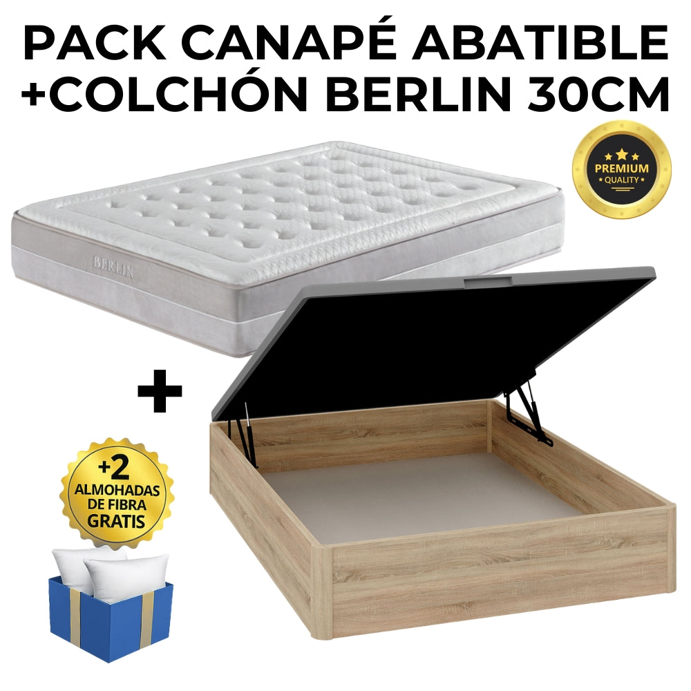 PACK CANAPÉ Y COLCHÓN BERLIN 30CM