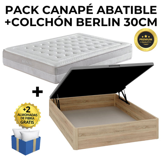 PACK CANAPÉ Y COLCHÓN BERLIN 30CM