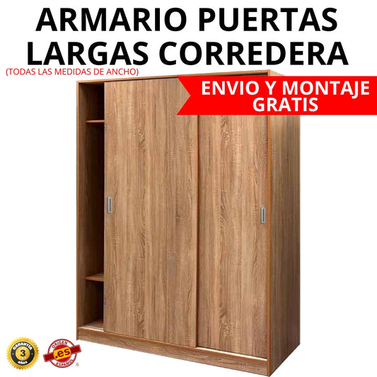 ARMARIO CORREDERO PUERTAS LARGAS (todas las medidas)