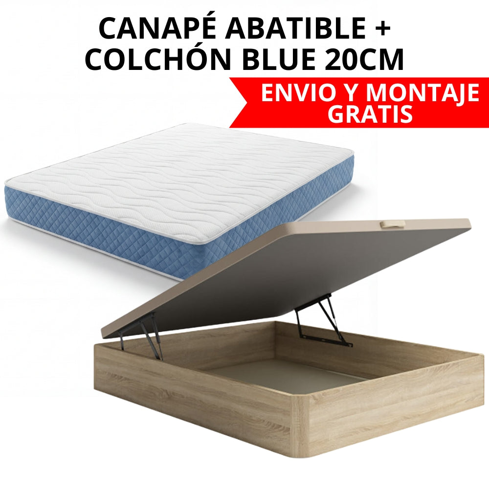 PACK CANAPÉ Y COLCHÓN BLUE 20CM