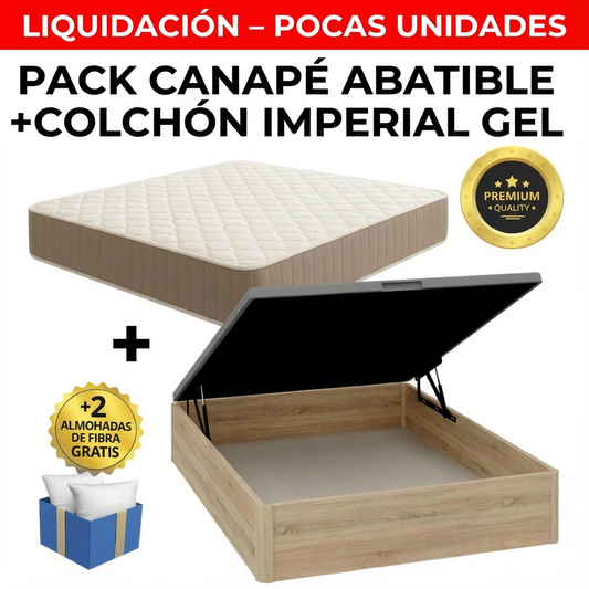 PACK CANAPÉ Y COLCHÓN IMPERIAL GEL 30CM