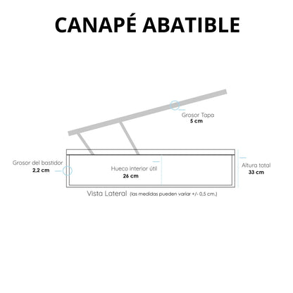 PACK CANAPÉ Y COLCHÓN BIOGEL 28CM (PREMIUM)