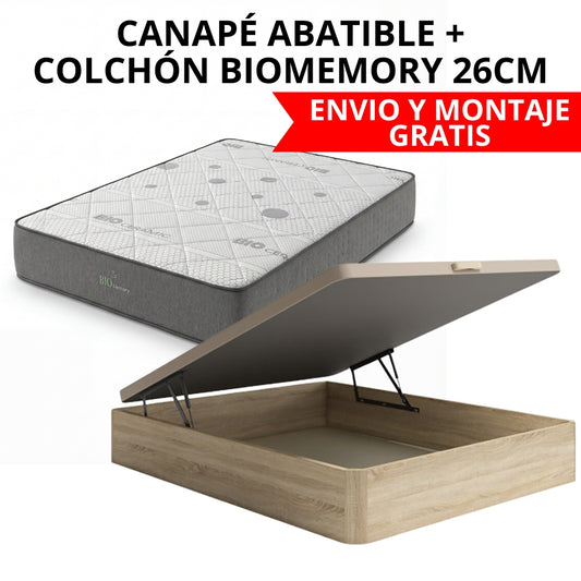 PACK CANAPÉ Y COLCHÓN BIOMEMORY 26CM