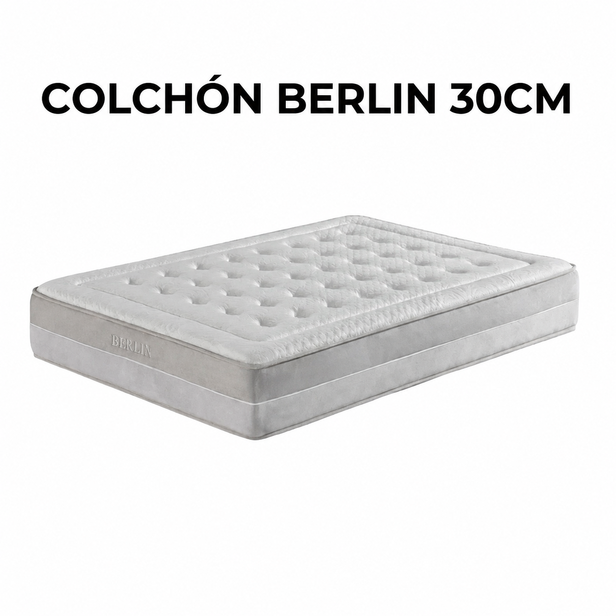 PACK BASE TAPIZADA Y COLCHÓN BERLIN
