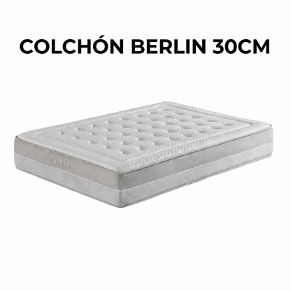 PACK BASE TAPIZADA Y COLCHÓN BERLIN