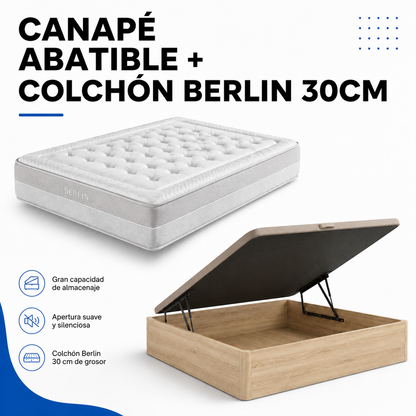 PACK CANAPÉ Y COLCHÓN BERLIN 30CM