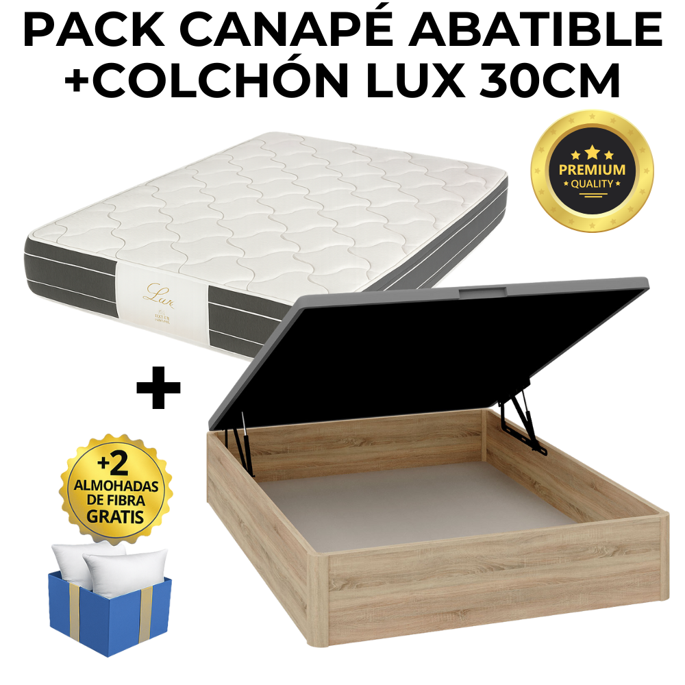 PACK CANAPÉ Y COLCHÓN LUX 30CM