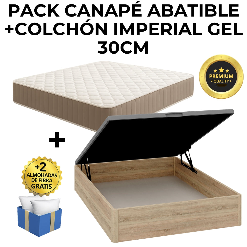 PACK CANAPÉ Y COLCHÓN IMPERIAL GEL 30CM