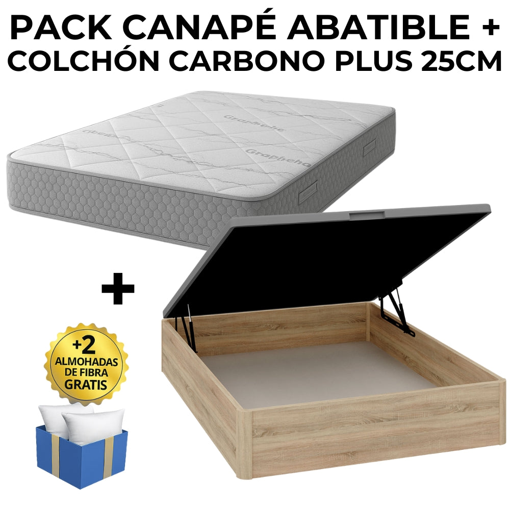 PACK CANAPÉ Y COLCHÓN CARBONO PLUS 25CM