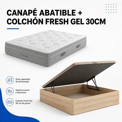 PACK CANAPÉ Y COLCHÓN FRESHGEL 30CM