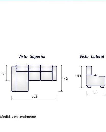 Sofá Chaiselongue Valencia