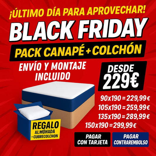 PACK CANAPÉ Y COLCHÓN BLUE 20CM