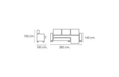 Sofá Chaiselongue Roma