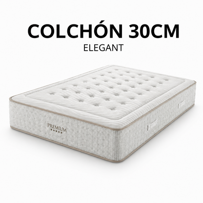 PACK BASE TAPIZADA  Y COLCHÓN ELEGANT